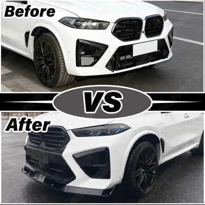 For BMW X5M F95 X6M F96 Lci Facelift Front Bumper Lower Splitter
