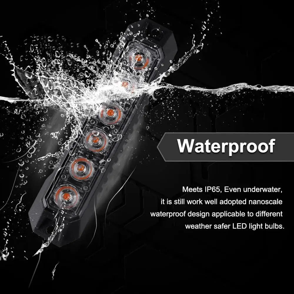 6-led Flashing Warning Strobe MINI Grille Head Sync Flash