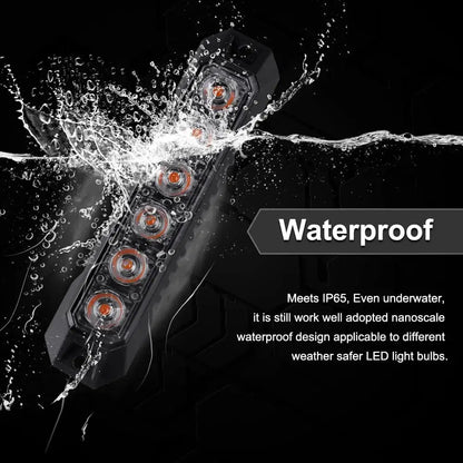 6-led Flashing Warning Strobe MINI Grille Head Sync Flash