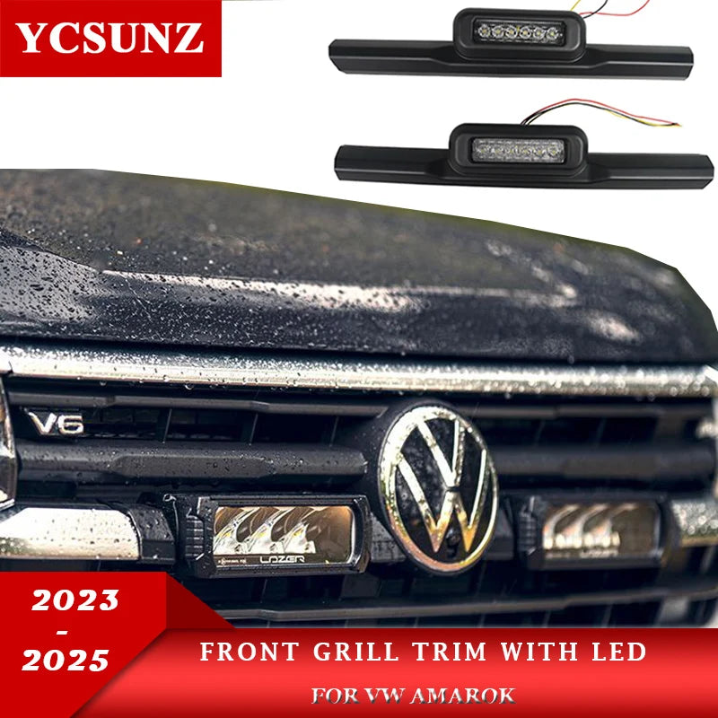 For VW Volkswagen Amarok 2023 2024 ABS Front Grill Trim Double