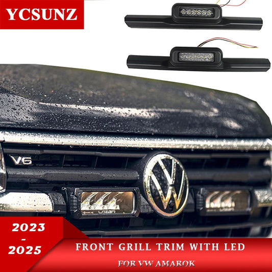 For VW Volkswagen Amarok 2023 2024 ABS Front Grill Trim Double