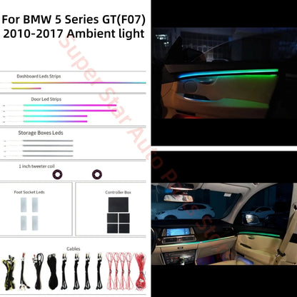 For BMW 5 Series Gt 2010-2017 Ambient Atmosphere Interior