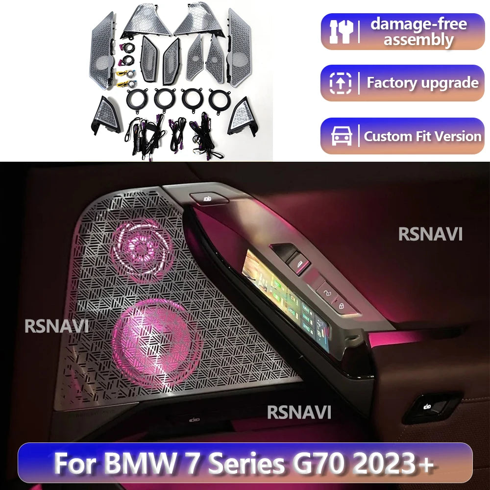 For BMW 7 Series G70 2023+ RGB Color Streamer Ambient Speaker