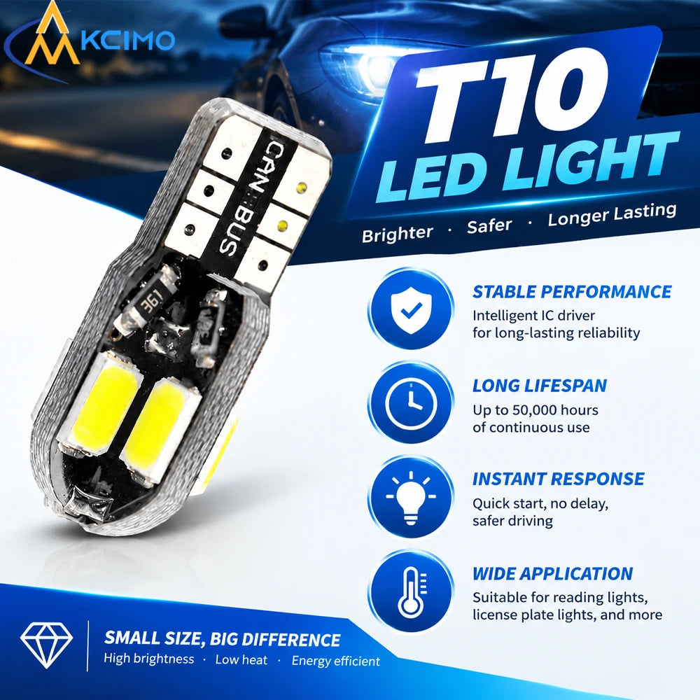 T10 Canbus License Plate Side Marker Plug Play No