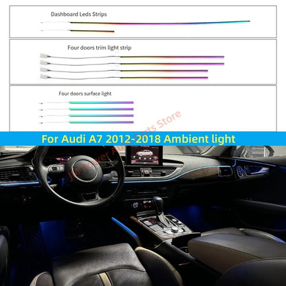 For Audi A6 A7 2012-2018 Automotive Colors Ambient Interior
