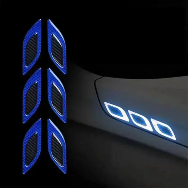 6PCS Set Reflective Stickers anti-scratch Safety Warning Sticker