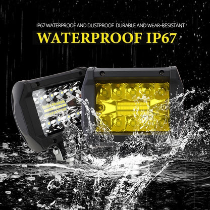 For Offroad Work 60W Fog Spotlights Strip 20LED 6000K Roof Front