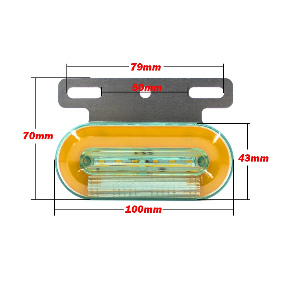 For 12V 24V 10PCS 24 Side Marker External Signal Indicator