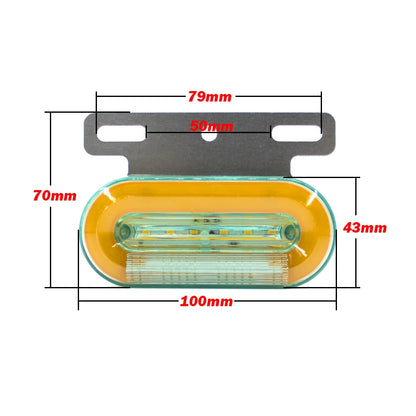 For 12V 24V 10PCS 24 Side Marker External Signal Indicator