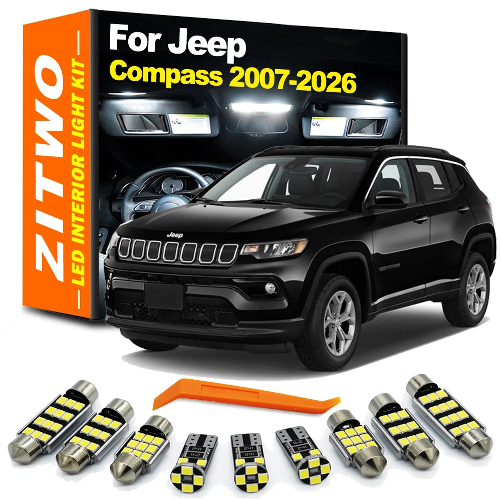 For Jeep Compass 2007 2008- 2018 Bulb Interior Dome Map Kit 2019