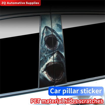 Huge Shark Megalodon Stickers b-pillar Vinyl Decals Door Pillar