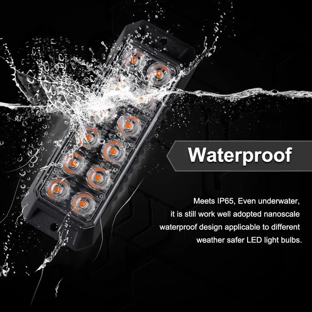 For 12-24V new12-led Flashing Strobe Trucks MINI Grille Head