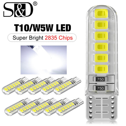 10X W5W T10 Bulbs Canbus 168 194 12PCS 2835