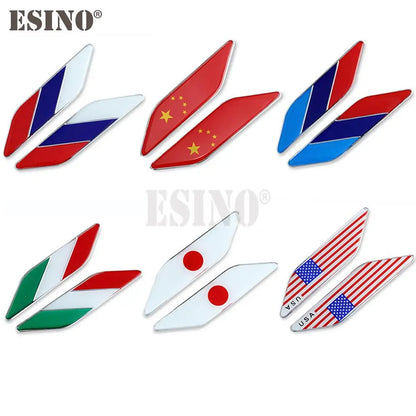 X 3D National Flag Truck Side Wing Fender Emblem