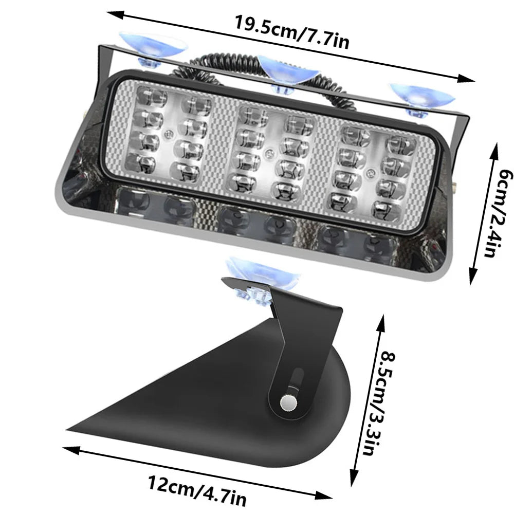For Most Vehicles Dash Strobe Fit Interior Windshield Mounting