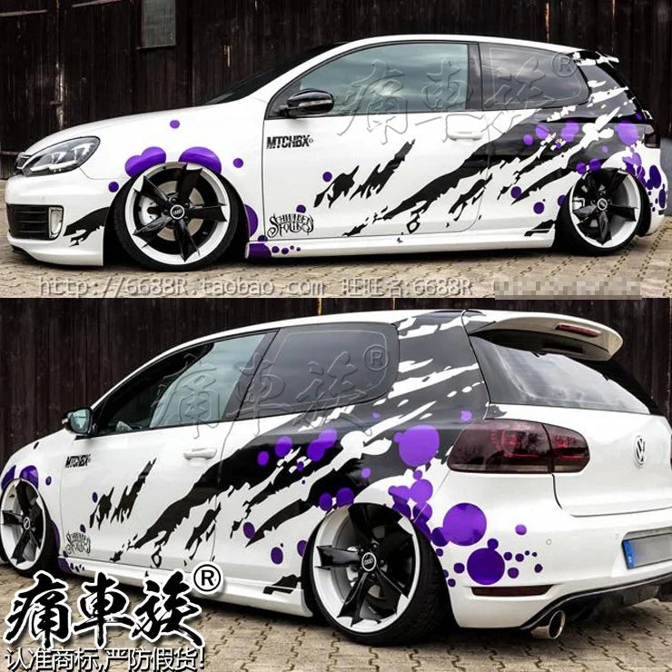 For VW Golf 6 Golf7 Exterior Stickers Body Modification Racing