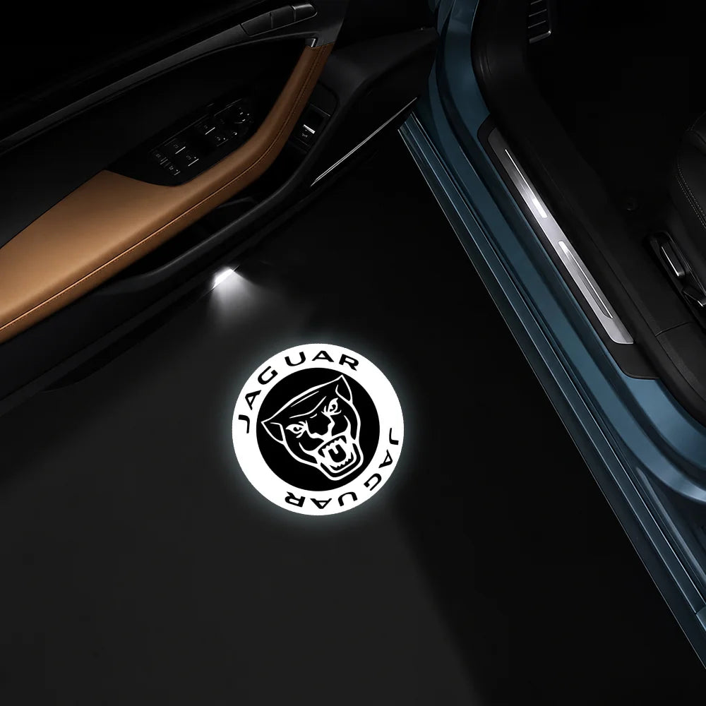AutoGlim Jaguar Compatible Car Door Puddle Lights - angle view