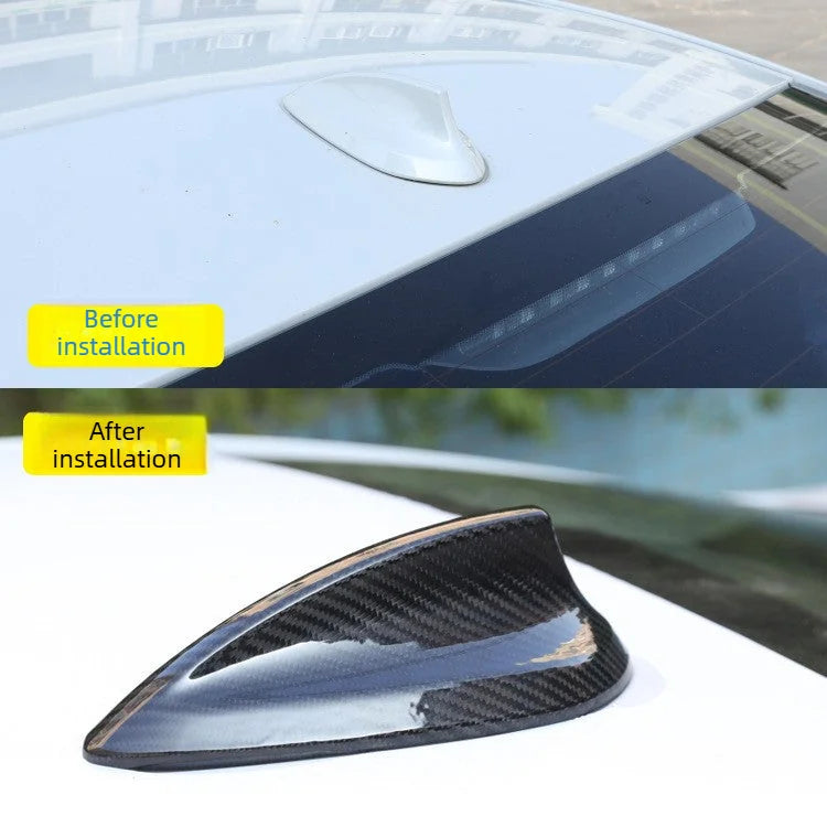 AutoGlim Premium 3D Dry Carbon Fiber Shark Fin Antenna Cover for BMW - product image