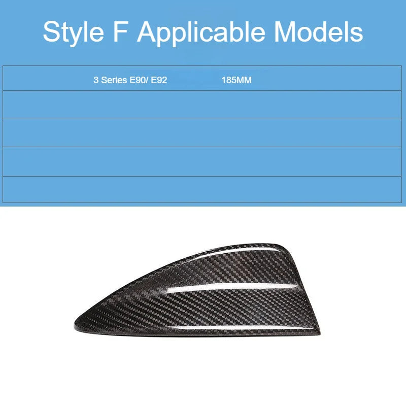 AutoGlim Premium 3D Dry Carbon Fiber Shark Fin Antenna Cover for BMW - in-car effect