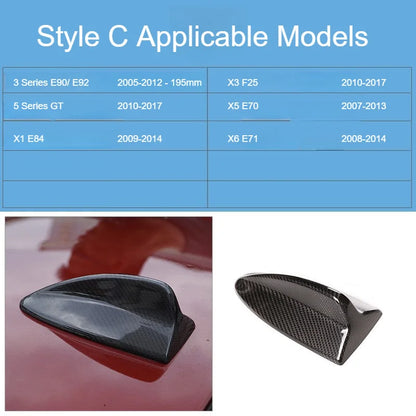 AutoGlim Premium 3D Dry Carbon Fiber Shark Fin Antenna Cover for BMW - compatibility chart