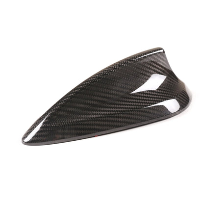 AutoGlim Premium 3D Dry Carbon Fiber Shark Fin Antenna Cover for BMW - angle view